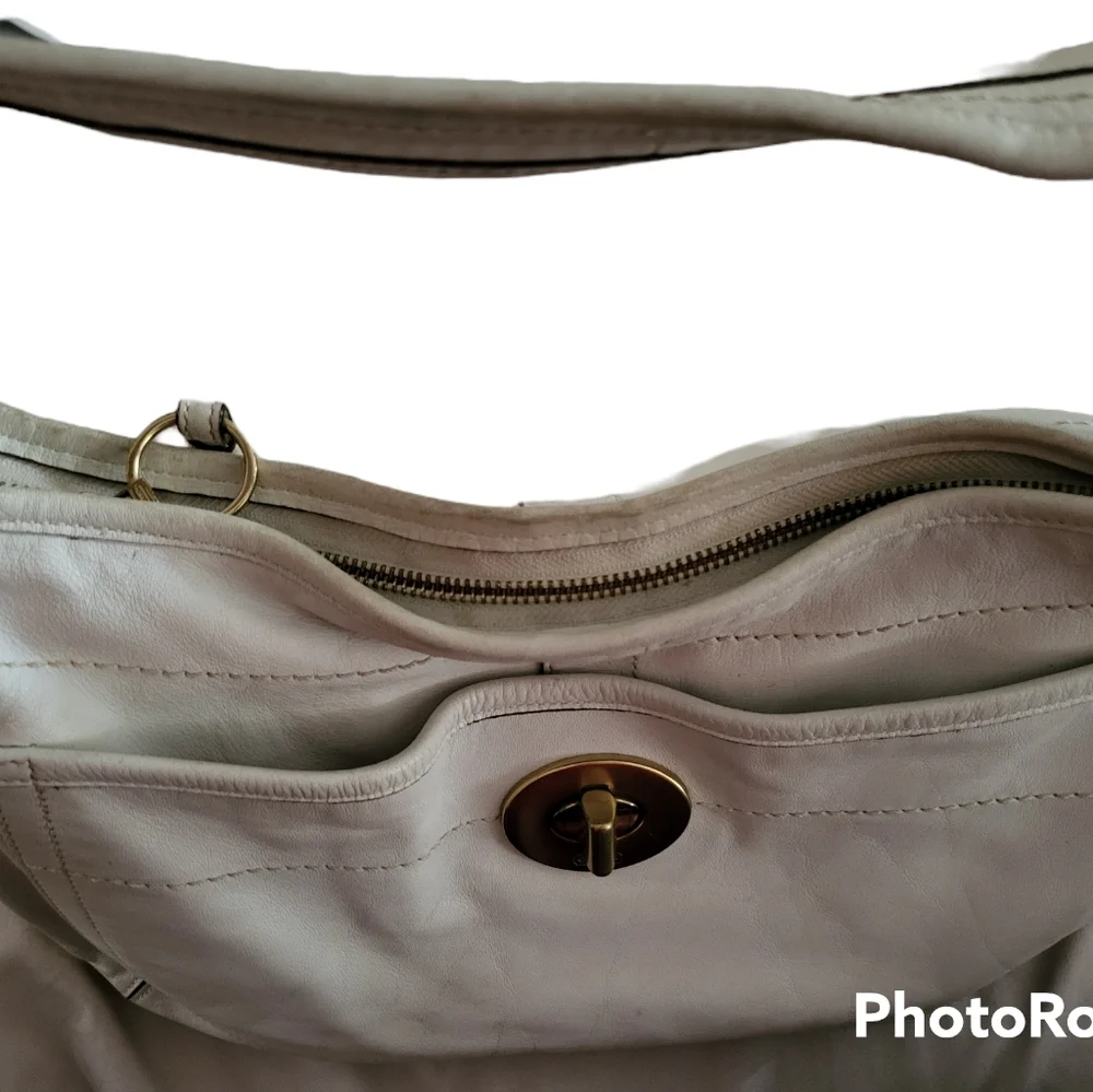 Large Coach white leather bag - Picture 3 of 16